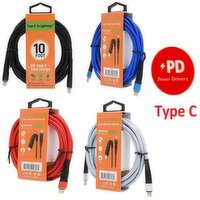 Type C - To Lightning 10-foot PD 18W Charge Cable, 1 Each