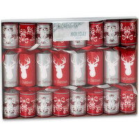 Holiday Collection - Red/Silver Christmas Crackers, 8 Pack, 1 Each