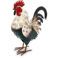 Spring - Metal Rooster With Black Polka Dot Wings, 14 Inch, 1 Each