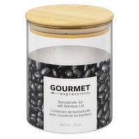 GOURMET expressions - Glass Jar with Bamboo Lid 650ml, 1 Each