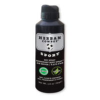 Herban Cowboy - Men's Spray Deodorant Sport, 80 Gram