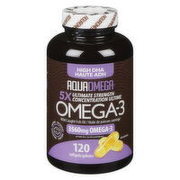 AQUA OMEGA - Omega 3 High DHA, 120 Each