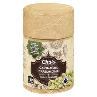 Cha's Organics - Whole Cardamom, 20 Gram