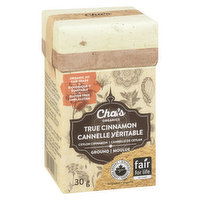 Cha's Organic - True Ceylon Cinnamon - Ground, 30 Gram