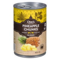 Cha's Organics - Pineapple Chunks In Juice, 400 Millilitre