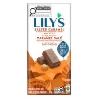 Lilys - Salted Caramel Milk Chocolate Style Bar, 80 Gram