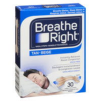 Breathe Right - Tan Large Nasal Strips, 30 Each