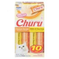 Churu - Cat Treats Chicken with Cheese Recipe, 10 Each