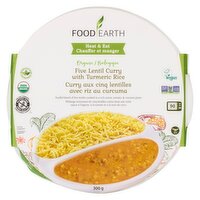 Food Earth - Five Lentil Curry with Turmeric Rice Organic, 300 Gram