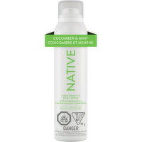 Native - Aerosol-Free Spray Deodorant, Cucumber & Mint, 99 Gram