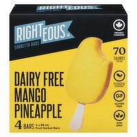 Righteous - Mango Pineapple Sorbet Bars, 4 Each
