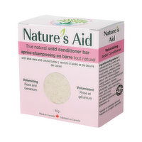 Nature's Aid - Conditioner Bar Volumizing Rose & Geranium, 60 Gram