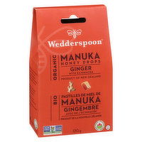 Wedderspoon - Manuka Honey Drops, Ginger, 120 Gram