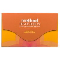 Method - Dryer Sheet Ginger, 80 Each