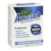 Amoscan - Oral Antiseptic Rinse, 12 Each