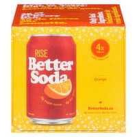 Rise Better Soda - Orange, 4 Each