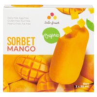 Solo Fruit - Sorbet Bar Mango Organic, 3 Each