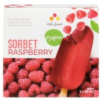Solo Fruit - Sorbet Bar Raspberry Organic, 3 Each