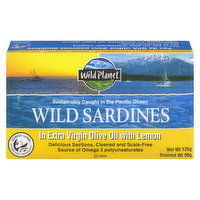 Wild Planet - Sardines in Extra Virgin Olive Oil with Lemon, 125 Gram