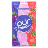 PUR - Grape Bubblegum Watermelon Jumbo Gum, 81 Gram