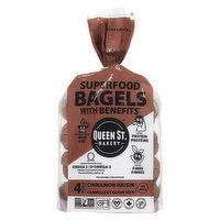 Queen St Bakery - Cinnamon Raisin Superfood Bagels, 464 Gram