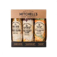 MITCHELLS SOUP CO - Soup Trio Box: Fog Pea, Chicken Herb, And Beef Barley Soup, 665 Gram