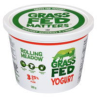 Rolling Meadows - RMdws Grass Fed Yogurt 3.25% Plain, 500 Gram