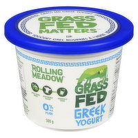 Rolling Meadows - RMdws Grass Fed Yogurt 0% Plain, 500 Gram