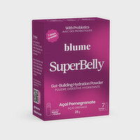 Blume - SuperBelly Gut-Building Hydration Sachet, Acai Pomegranate 7 Pack, 28 Gram