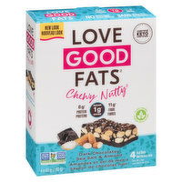 LOVE GOOD FATS - Chewy Nutty Bar Dark Chocolate Almond, 4 Each