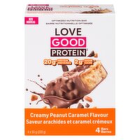 LOVE GOOD - Protein Bars Peanut Caramel, 4 Each