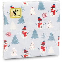 Christmas - Snowmen & Trees Lunch Napkins, 1 Each