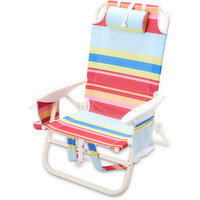 Adjustable - Stripe Beach Chair, 1 Each