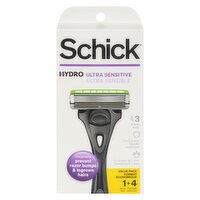 Schick - Hydro Ultra Sensitive 3 Blades Razor, 1 Each