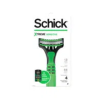 Schick - Xtreme3 for Men  Sensitive and DisposableRazor., 4 Each