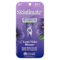 Skintimate - Exotic Violet Blooms Disposable Razor, 4 Each