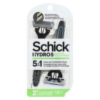 Schick - Hydro 5 Sensitive Blades 2 Disposable Razors, 2 Each