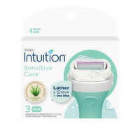 Schick - Intuition Naturals Sensitive Care Cartridges, 3 Each