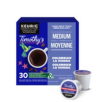 Timothy's - K-Cup Pods - Colombian LaVereda, 30 Each