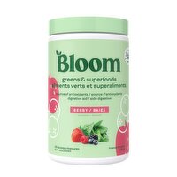 Bloom - Greems & Super Foods Powder, Berry Flavour, 132 Gram