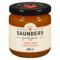 Saunders Family Farm - Peach Jam, 250 Millilitre