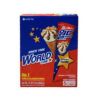 LOTTE - World Cone Vanilla, 5 Each