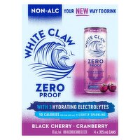 White Claw - Zero Black Cherry Cranberry, 355 mL, 4 Each