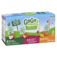 Gogo Squeez - Fruit Sauce , Apple, Apple Raspberry Lemon Twist & Apple Mango, 12 Each