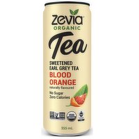 Zevia - Tea Sweetened Earl Grey Tea Blood Orange, 355 Millilitre