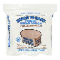 Knead To Bake - Frozen White Bread Dough,1.8 kg., 4 Each