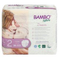 Bambo Nature - Baby Diapers Size 2, 32 Each