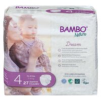 Bambo Nature - Baby Diapers Size 4, 27 Each