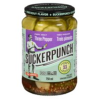 SUCKERPUNCH - Three Pepper Flavour Pickle - Fiery Heat, 710 Millilitre