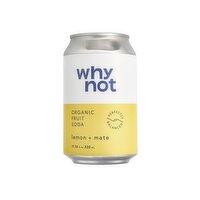 why not - Lemon + Mate Soda, 330 Millilitre